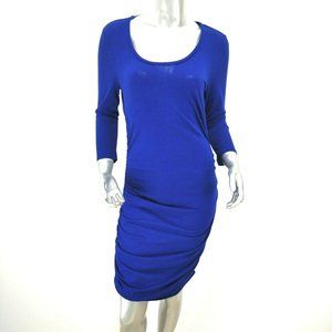 NWT Express S Small Blue Stretchy 3/4 Sleeve Bodycon Dress Lightweight  Career